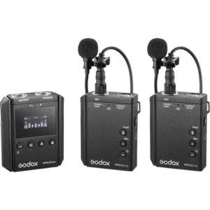 KIT DE DOS MICROFONOS PECHEROS INALAMBRICOS GODOX WMICS2 PRO PARA CAMARAS