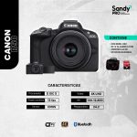 COMBO 82 - CANON EOS R50 + RF-S 18-45MM + MEMORIA 64GB + ESTUCHE