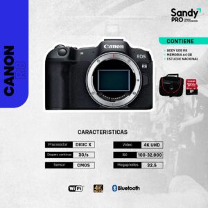 COMBO 97 - CANON EOS R8 BODY + MEMORIA 64GB + ESTUCHE