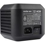 ADAPTADOR DE CORRIENTE GODOX AC-26 PARA FLASH PORTABLE GODOX WITSTRO AD600PRO DE 600W PORTATIL Y TODO EN UNO