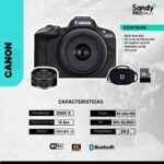 COMBO 87 - CANON EOS R50 + RF-S 18-45MM + RF 50MM F/1.8 + MEMORIA MICRO SD 64 GB + ESTUCHE NACIONAL
