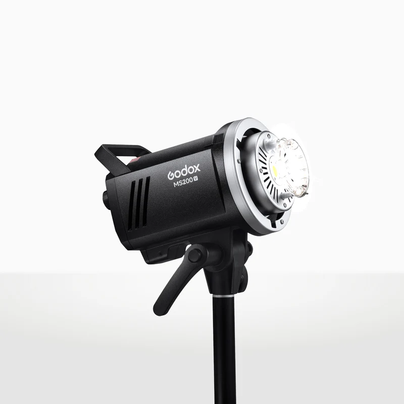 1_MS200V_800x FLASH DE ESTUDIO GODOX MS200-V CON LUZ LED DE MODELADO - Imagen 1